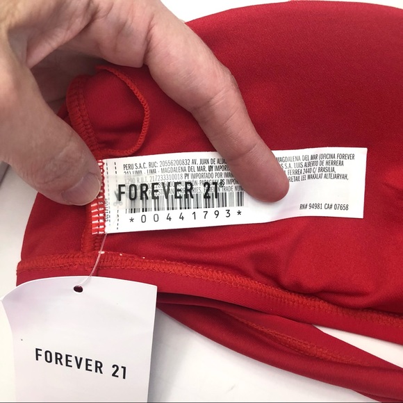 Forever 21 Red Bikini Top Size S - Picture 11 of 13